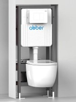 Инсталляция для унитаза Abber AC0106 с креплением в пол, с регулировкой по высоте