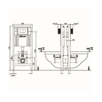 Инсталляция для унитаза Abber AC0106 с креплением в пол, с регулировкой по высоте