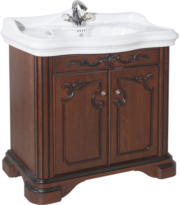 Тумба с раковиной Bellezza Виктория 100 вишня