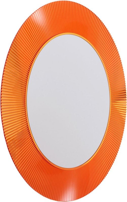 Зеркало круглое Laufen Kartell by Laufen 80 оранжевое, с подсветкой