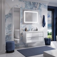 Тумба с раковиной AQUATON Римини 100 белая
