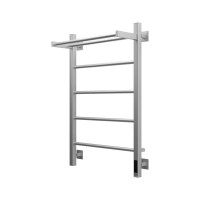 Полотенцесушитель электрический Grota App 530х800 NM EL 80x55 см, подключение справа, слева, скрытое подключение справа, матовый хром, лесенка, с полкой