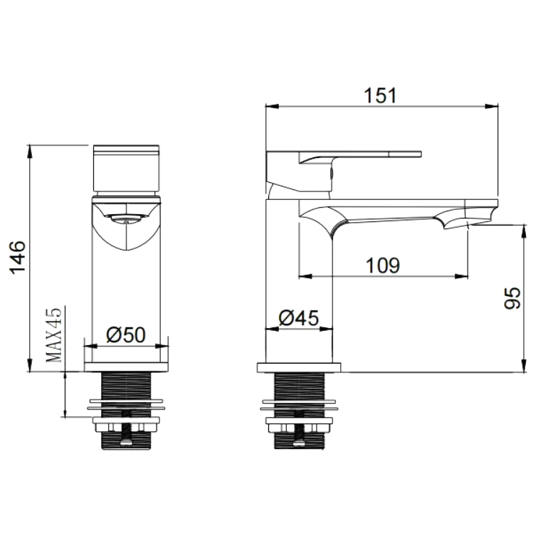 Смеситель для раковины Splendy Rest RE201146GK1CR хром