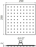 Верхний душ Plumberia Selection Shower SAQ3114NO черный матовый Верхний душ Plumberia Selection Shower SAQ3114NO черный матовый