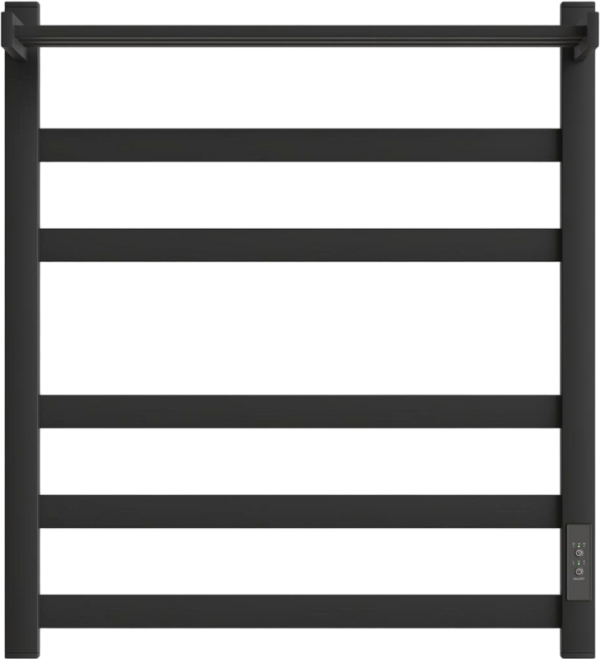Полотенцесушитель электрический Point Меркурий PN83856PB 50х60 с полкой, черный