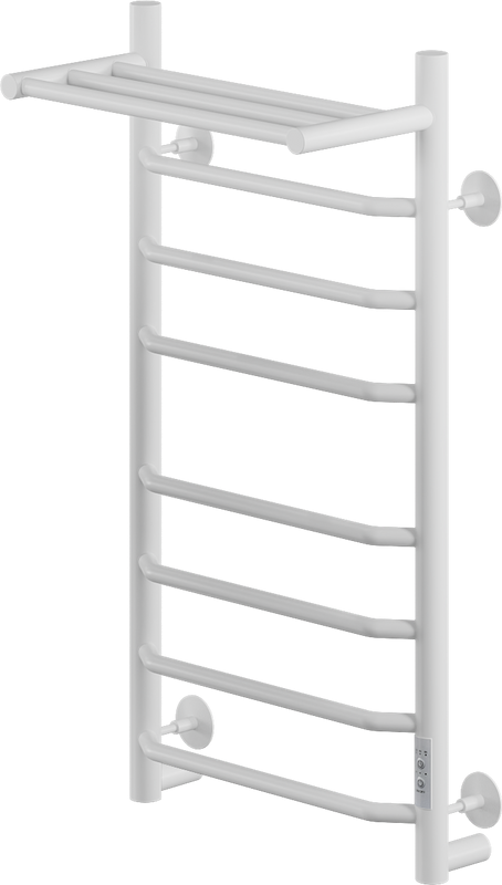 Полотенцесушитель электрический Ника Way 3 80/40, с полкой, матовый белый RAL9016