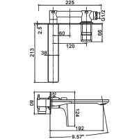 Смеситель для раковины BELZ B14709-3 С ВНУТРЕННЕЙ ЧАСТЬЮ, оружейная сталь Смеситель для раковины BELZ B14709-3 С ВНУТРЕННЕЙ ЧАСТЬЮ, оружейная сталь