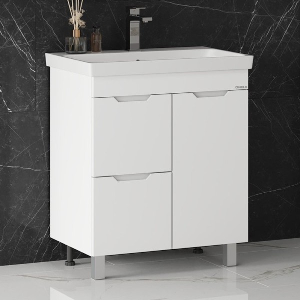 Тумба под раковину Onika Айленд 70 напольная, белая