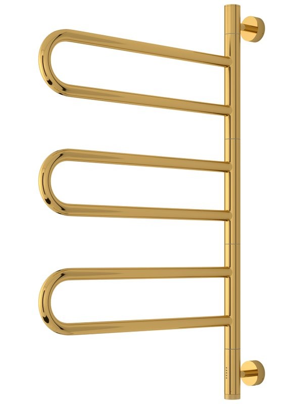 Полотенцесушитель электрический Сунержа Парео 4.0 03-0823-0773 75x50 см, скрытое подключение, глянцевое золото, E-образный