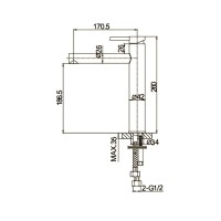 Смеситель для раковины Caprigo Don 53-023-CRM хром Смеситель для раковины Caprigo Don 53-023-CRM хром