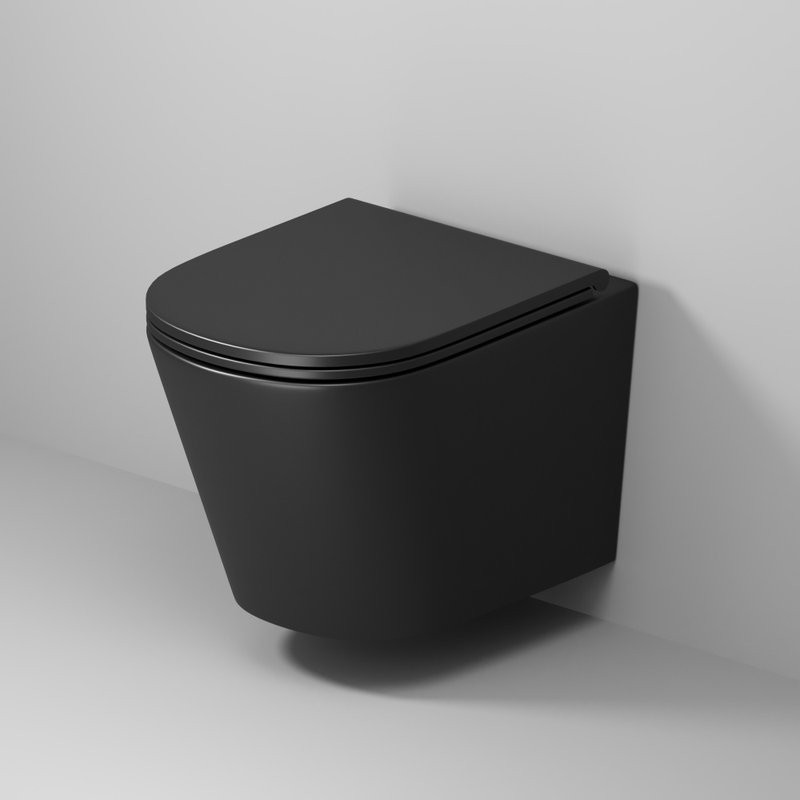 Унитаз подвесной Grossman GR-4478BMSQ с микролифтом, черный матовый