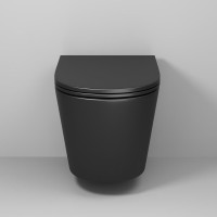 Унитаз подвесной Grossman GR-4478BMSQ с микролифтом, черный матовый