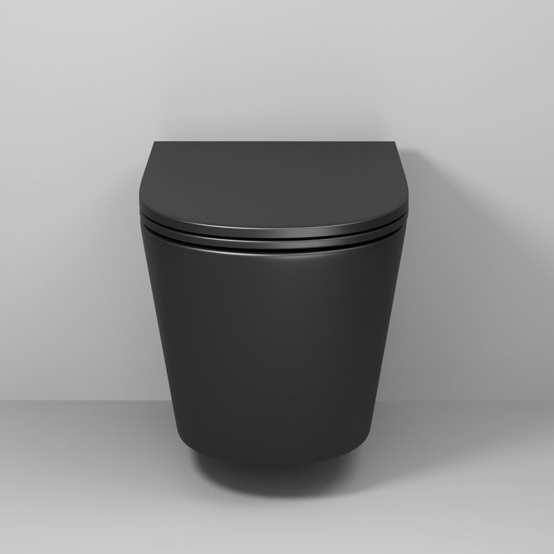 Унитаз подвесной Grossman GR-4478BMSQ с микролифтом, черный матовый