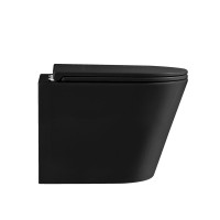 Унитаз подвесной Grossman GR-4478BMSQ с микролифтом, черный матовый