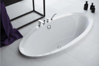 Акриловая ванна Excellent Lumina 190x95 см, отдельностоящая, белая, овальная, на ножках