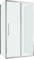 Душевой уголок Abber Schwarzer Diamant AG30100H-S85-S85 100x85, профиль хром, стекло прозрачное