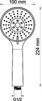Смеситель для ванны с душем Wasserkraft Rossel 2801