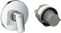 Встраиваемый смеситель для душа и ванны Hansgrohe Logis 71666000 С ВНУТРЕННЕЙ ЧАСТЬЮ Встраиваемый смеситель для душа и ванны Hansgrohe Logis 71666000 С ВНУТРЕННЕЙ ЧАСТЬЮ