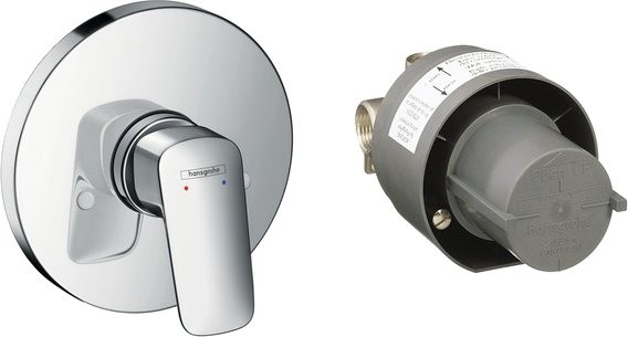 Встраиваемый смеситель для душа и ванны Hansgrohe Logis 71666000 С ВНУТРЕННЕЙ ЧАСТЬЮ