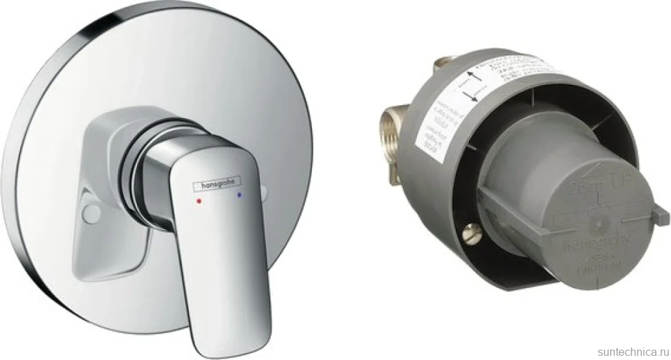 Встраиваемый смеситель для душа и ванны Hansgrohe Logis 71666000 С ВНУТРЕННЕЙ ЧАСТЬЮ
