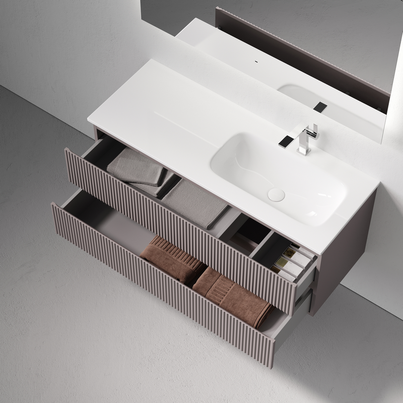 Тумба с раковиной Sancos Snob R 120 R подвесная, doha soft