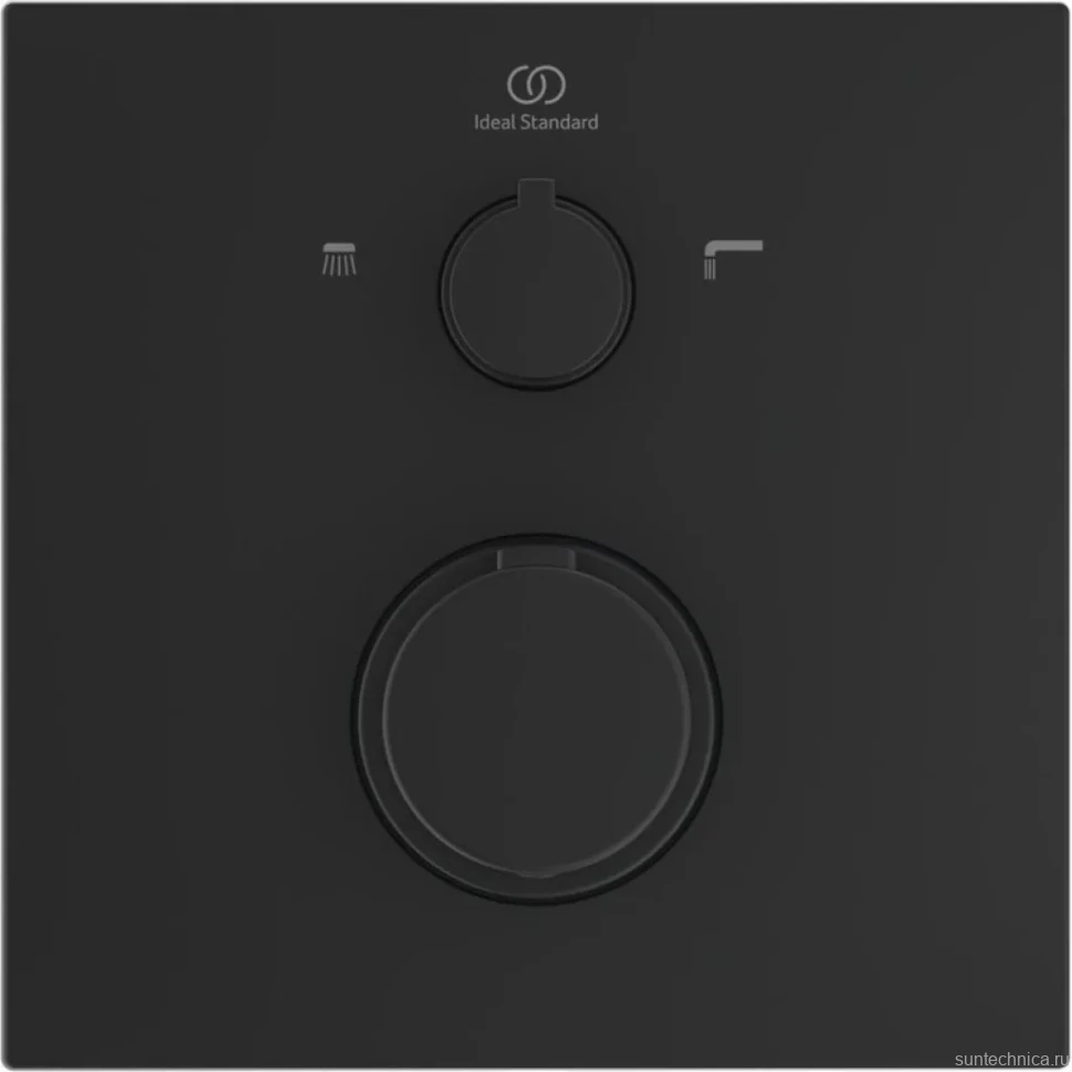 Термостатический смеситель встраиваемый Ideal Standard Ceratherm C100 A7522XG для ванны с душем, черный