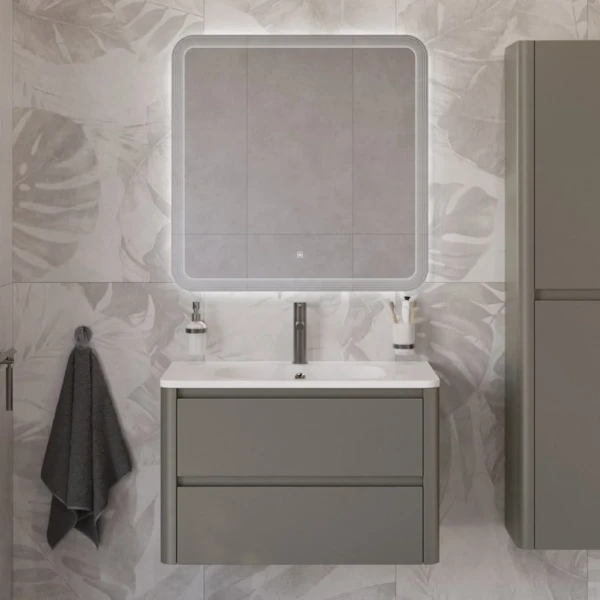 Мебель для ванной комнаты Cezares Relax 80 сатин, раковина Cezares CZR-800/480-LV-MR-NV