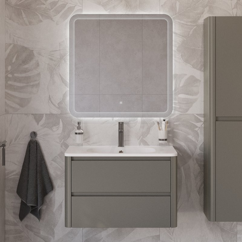 Мебель для ванной комнаты Cezares Relax 80 сатин, раковина Cezares CZR-800/480-LV-MR-NV