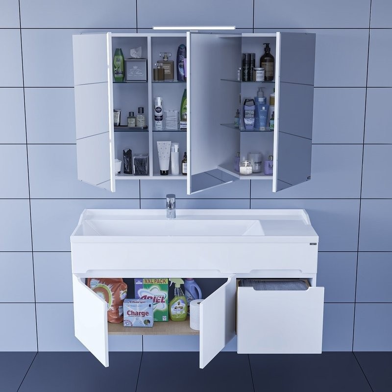 Тумба под раковину СаНта Лондон 120 подвесная