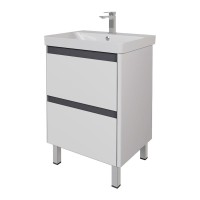 Тумба с раковиной Dreja Luxury Plus 60 подвесная, матовая белая