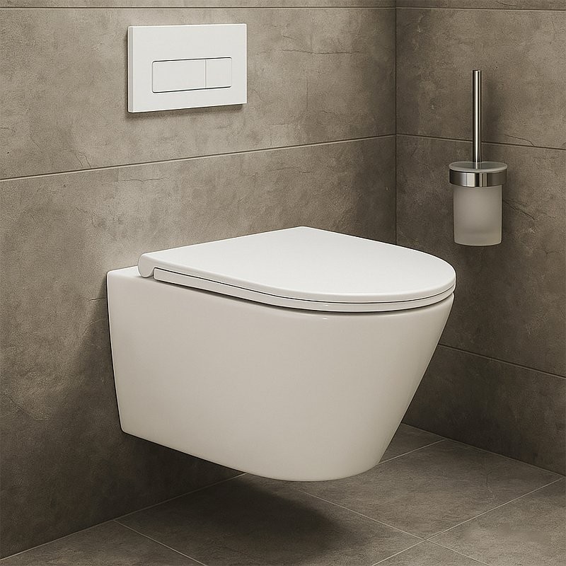 Унитаз подвесной AZARIO Lander AZ-2802E безободковый, с микролифтом