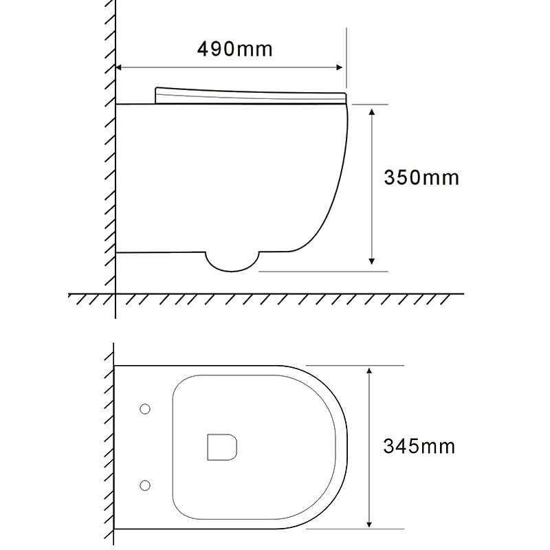 Унитаз подвесной AZARIO Lander AZ-2802E безободковый, с микролифтом