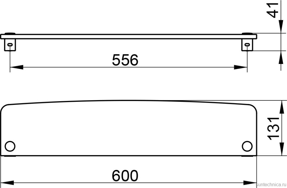 Полка Keuco Elegance new 11610 кристаллин, 60 см