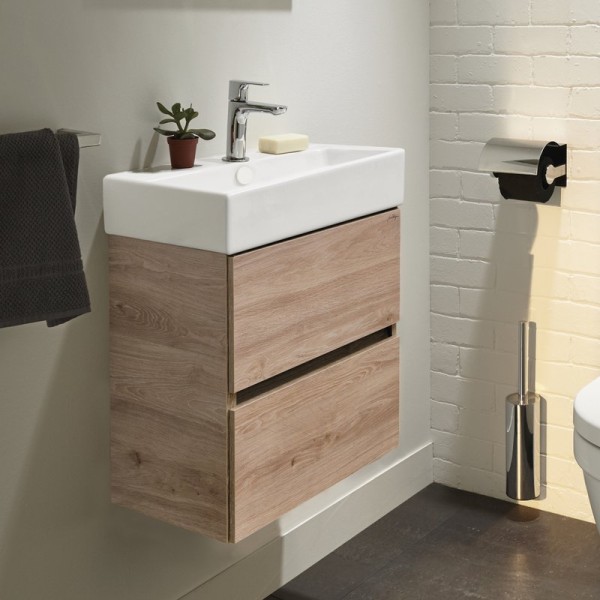 Тумба с раковиной Jacob Delafon Tolbiac 50 дуб давос, раковина белая