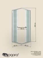 Душевая перегородка Niagara Eco NG-1008-14QMT (80x80х190 см)