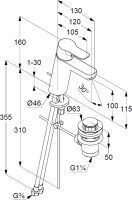 Смеситель для раковины Kludi Pure&Easy 372909165