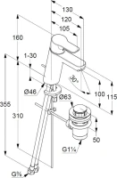 Смеситель для раковины Kludi Pure&Easy 372909165 Смеситель для раковины Kludi Pure&Easy 372909165
