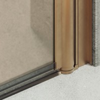 Душевая дверь в нишу Maybahglass MGD-442-2 99 см, профиль матовая бронза, стекло бронза матовая