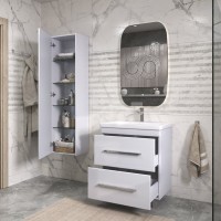 Мебель для ванной комнаты Vigo Land 70 напольная, белая, раковина Como 70