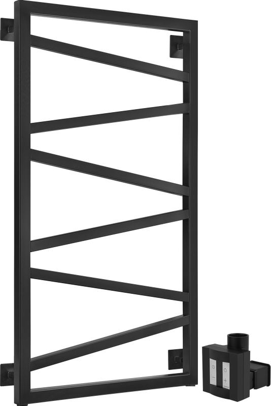 Полотенцесушитель электрический Secado Мирано 4603777467791 105x55 см, скрытое подключение справа, матовый черный, лесенка