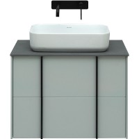 Тумба под раковину со столешницей Allen Brau Reality 70 подвесная, папирус матовый, столешница графит структ