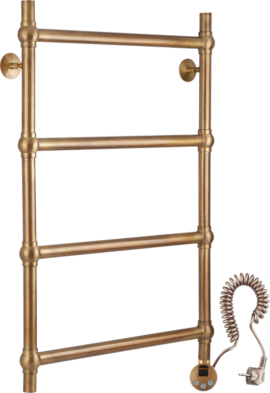 Полотенцесушитель электрический Secado Флоренция 1 85x55 см, подключение слева, бронза, лесенка, латунь