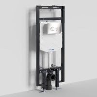 Система инсталляции для унитазов Wasserkraft Dinkel 58TLT.010.ME.BN01 с кнопкой смыва никель