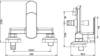 Смеситель для ванны с душем Aquanet Cinetic AF120-20С