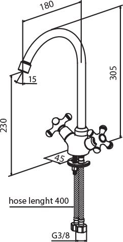 Смеситель для кухни Damixa RedBlu Retro 230000000