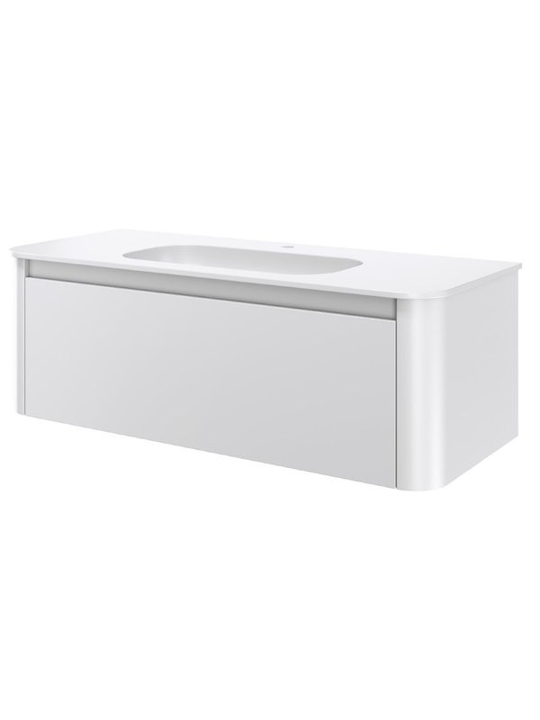 Тумба с раковиной Armadi Art Voi 120 подвесная, matt white