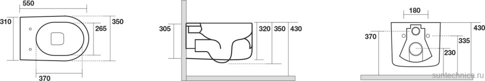 Унитаз подвесной Kerasan Nolita 531481 nocciola mat