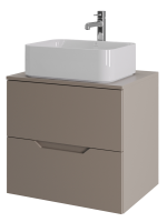 Мебель для ванной комнаты Orange Line 60 подвесная, 2 ящика, матовый латте с раковиной B02-460W