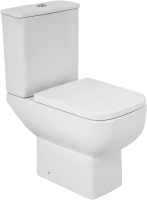 Унитаз-компакт напольный BelBagno Aurora BB8604CPR/SC безободковый, с микролифтом, бачок BB8604T