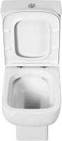 Унитаз-компакт напольный BelBagno Aurora BB8604CPR/SC безободковый, с микролифтом, бачок BB8604T